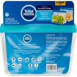 Total Home Reusable Food Storage Bags, 32 oz, 2 ct, thumbnail image 4 of 9