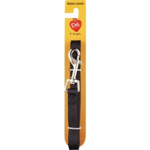 Pet Central Nylon Leash 4' Length, Black , CVS