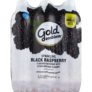 Gold Emblem Sparkling Black Raspberry Water, 6 CT