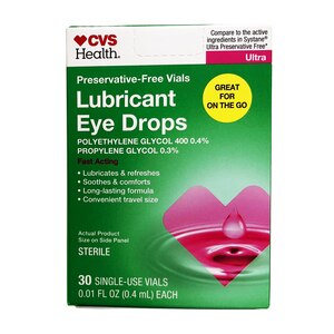 CVS Health Preservative Free Lubricant Drops, 30 Ct