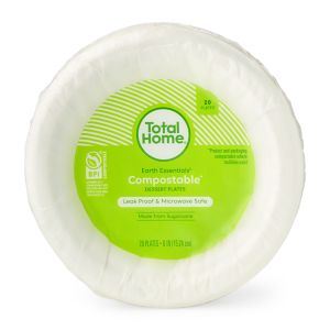 Total Home Earth Essentials Compostable Dessert Plate, 6 In, 20 Ct , CVS