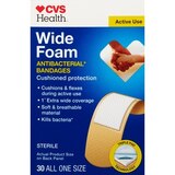 CVS Health Wide Foam Antibacterial Bandages, thumbnail image 1 of 4