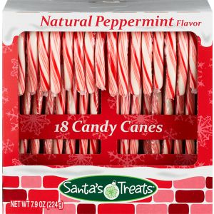 Santa's Treats Peppermint Candy Canes, 18 CT