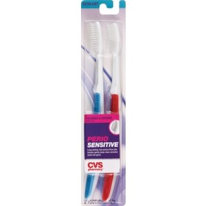 CVS Health Perio Sensitive Toothbrush, 2 Ct