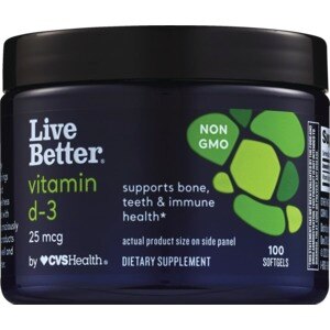 Live Better Vitamin D-3 25mcg, 100 CT