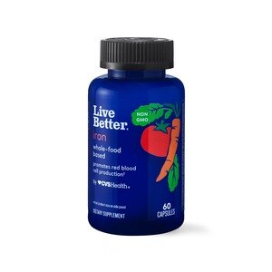 Live Better Whole Food Iron, 60 CT