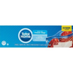 Total Home Reclosable Quart Freezer Bags - 24 ct | CVS