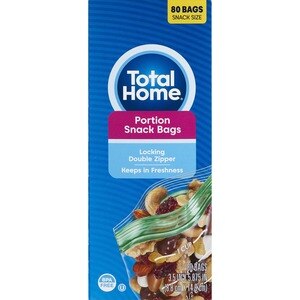 Total Home Portion Control Snack Bags, 80 Ct , CVS