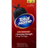 Total Home Large Trash Bags 30 Gallon, 40CT, thumbnail image 2 of 4