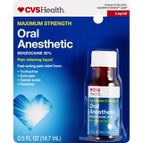 CVS Health Oral Anesthetic, Benzocaine 20% Maximum Strength Pain Relieving Liquid, thumbnail image 1 of 4
