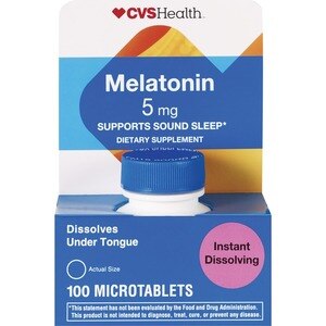 CVS Health Instant Dissolving Melatonin Microtablets 5mg, 100CT