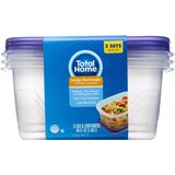 Total Home Deep Dish Storage Containers, 3CT, thumbnail image 1 of 4