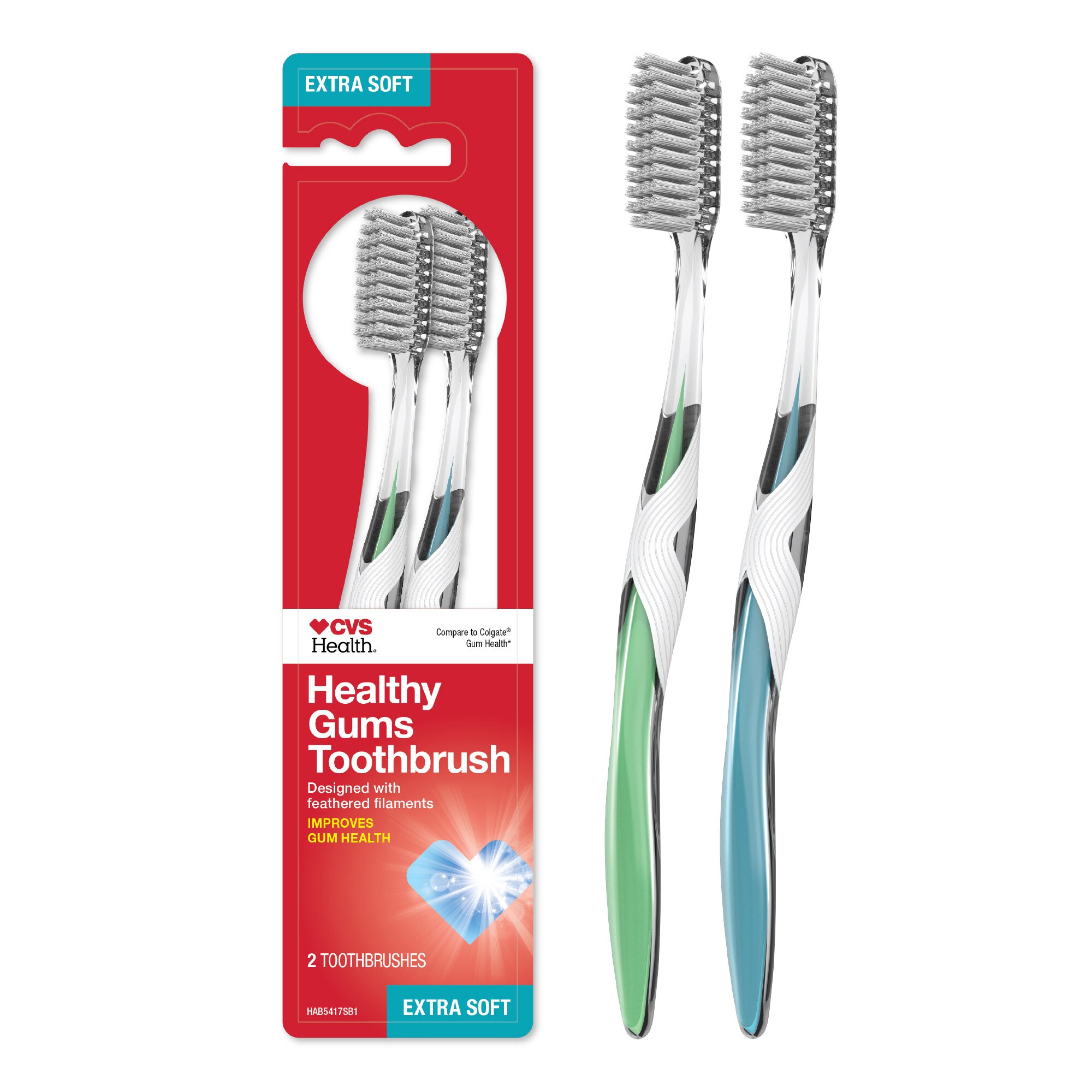CVS Health Healthy Gums Toothbrush, Extra Soft Bristle