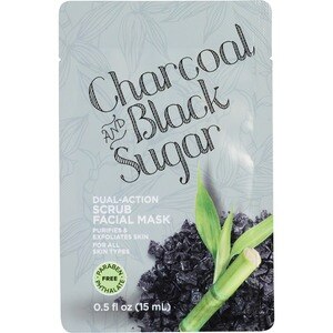  Charcoal And Black Sugar Dual Action Scrub Trial Size Facial Mask 