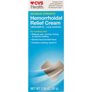 CVS Health - Crema entumecedora de alivio para las hemorroides