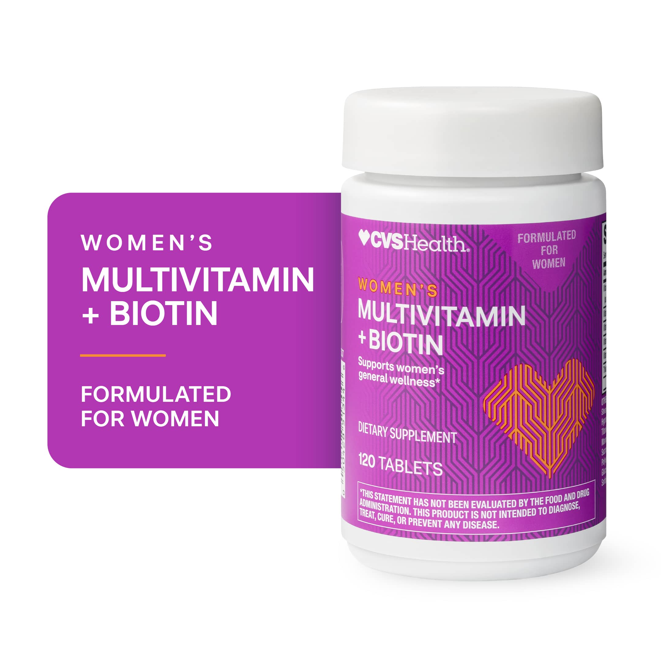 CVS Health Womens Multivitamin + Biotin, 120 Ct