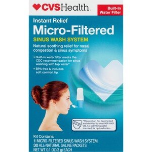 CVS Health - Sistema de lavado de los senos nasales, microfiltrado, alivio instantáneo