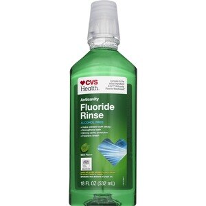 CVS Health Anticavity Alcohol Free Fluoride Rinse, Mint, 18 Oz - 16 Oz