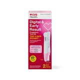 CVS Health Digital + Early Result Pregnancy Test Kit, 2 CT, thumbnail image 1 of 5