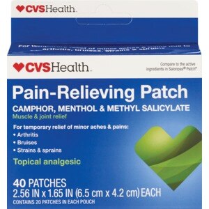  CVS Health Pharmacy Pain-Relieving Patches,1.65" x (6.5 cm x 4.2 cm), 40 CT 