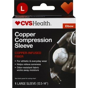 Copper Compression Elbow Sleeve, Braces & Therapy