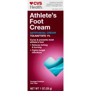 CVS Health Athlete's Foot Cream, Compared to Tinactin Antifungal Cream, 1 OZ