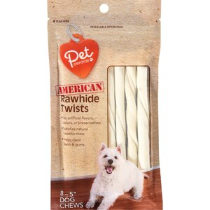 Pet Central Natural American Rawhide Twists, 8CT