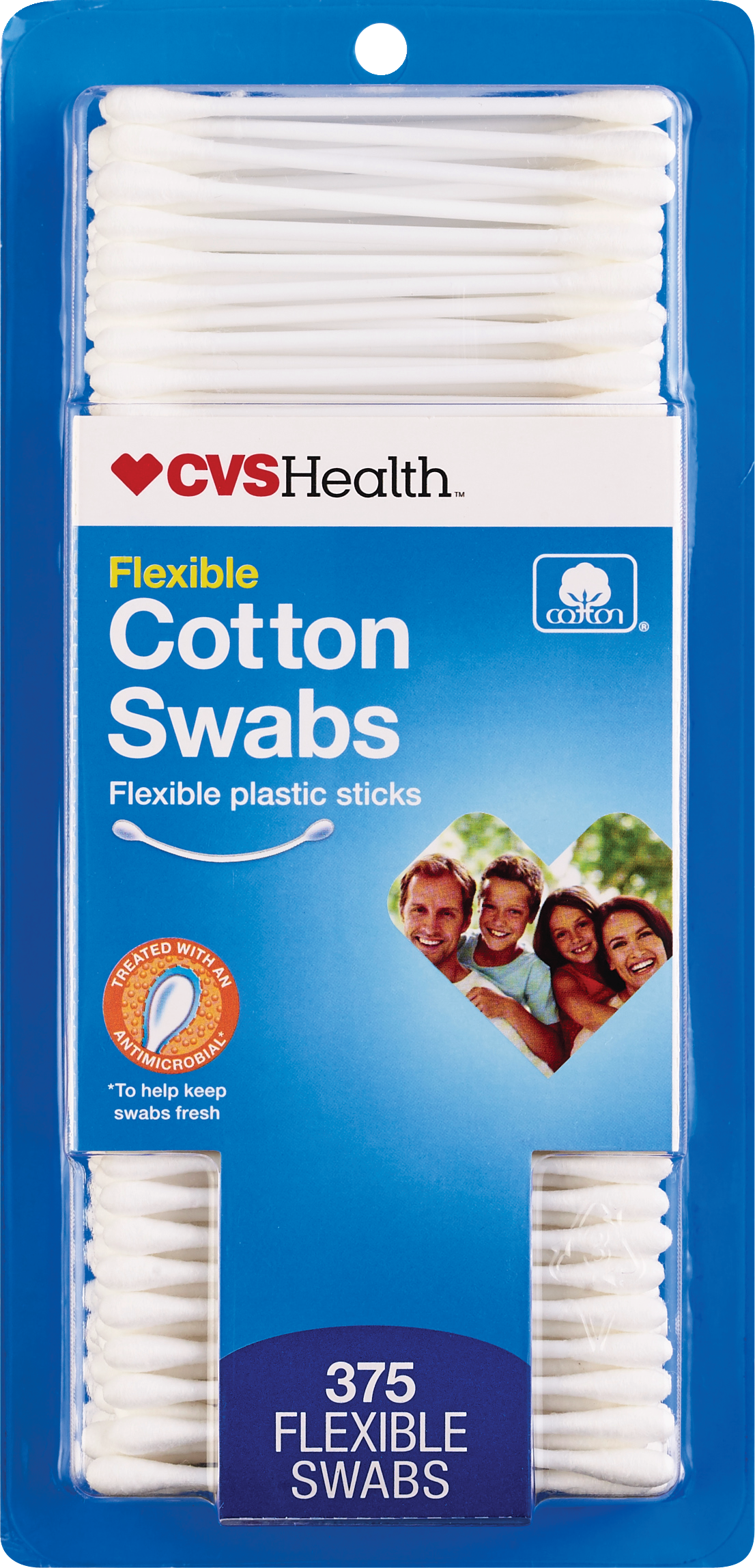  CVS Health Cotton Swabs Plastic Sticks Double Tipped 