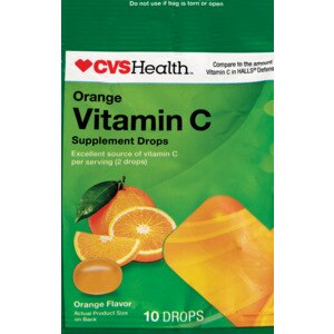 CVS Health Vitamin C Supplement Drops, Orange, 10CT
