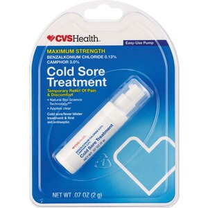 CVS Health Maximum Strength Cold Sore Treatment for Temporary Relief of Pain & Discomfort, 0.07 OZ