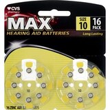 CVS Max Hearing Aid Battery, Size 10, 16 CT, thumbnail image 1 of 2
