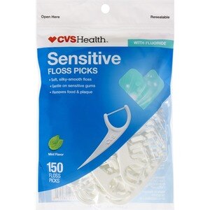 CVS Health - Portahilos dentales para dientes sensibles, 150 u.