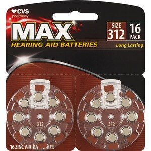 CVS Health Max Hearing Aid Battery Size 312, 16 Ct