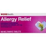 CVS Health Allergy Relief Diphenhydramine Hydrochloride 25mg Chewable Tablets, Grape, 18 CT, thumbnail image 2 of 4