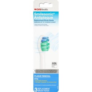 CVS Health Antiplaque Sonic Replacement Brush Head, 3CT