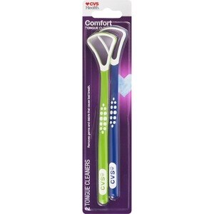 CVS Health Comfort Tongue Brush, 2CT