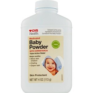 CVS Health - Talco medicinal para bebé, con almidón de maíz, 4 oz