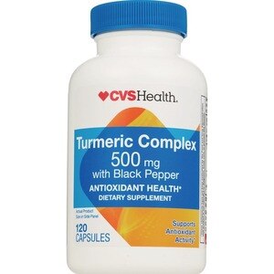 CVS Health - Complejo de cúrcuma en cápsulas, 500 mg, 120 u.