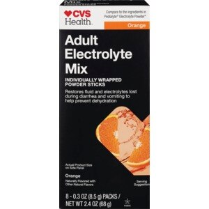 CVS Health Adult Electrolyte Mix, Orange, 8 Ct