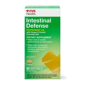 CVS Health Intestinal Defense Peppermint Oil Softgels, 90 Ct