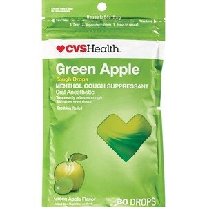 CVS Health Cough Drops, 30 CT, Green Apple