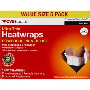 CVS Health Back & Hip Heatwraps, Large/X-Large, 5 Ct