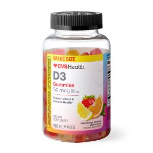  CVS Health Vitamin D3 2000IU Assorted Gummies, 150CT 