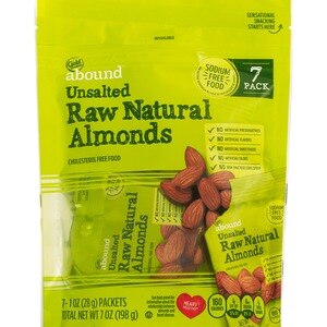  Gold Emblem Abound Unsalted Raw Natural Almonds, 7 CT 