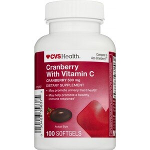 CVS Health - Arándano con vitamina C, 500 mg, 100 u.