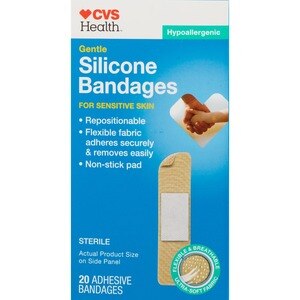 CVS Health Gentle Silicone Bandages, 20CT