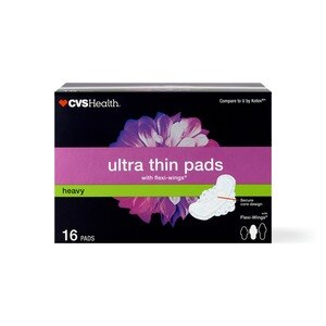 CVS Health Ultra Thin Pads with Flexi-Wings, 16 CT