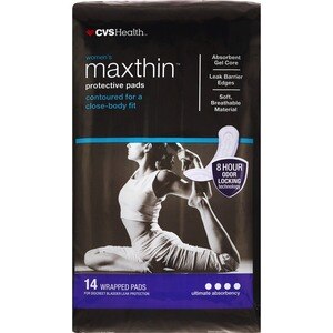 CVS Health Women's Maxthin Protective Pads Ultimate Absorbency, 14 Ct