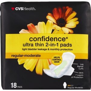 CVS Health Confidence Ultra Thin 2 in 1 Pad Dual Regular-Moderate