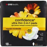 CVS Health Confidence Utra Thin Pads, Regular-Moderate, thumbnail image 1 of 4